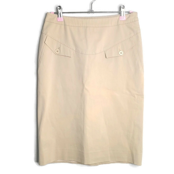 Moschino Tan Back Slit Pencil Skirt - Picture 1 of 7